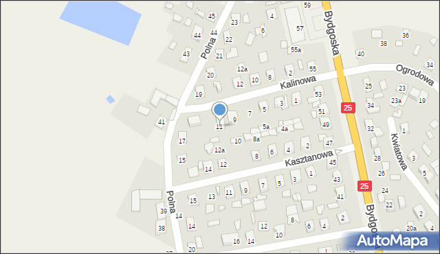 Nowa Wieś Wielka, Kalinowa, 11, mapa Nowa Wieś Wielka