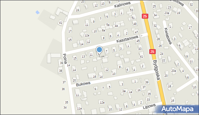 Nowa Wieś Wielka, Kasztanowa, 9a, mapa Nowa Wieś Wielka