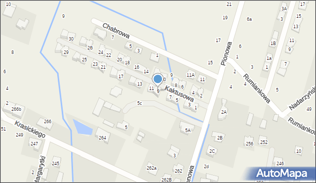 Nowa Wola, Kaktusowa, 9, mapa Nowa Wola