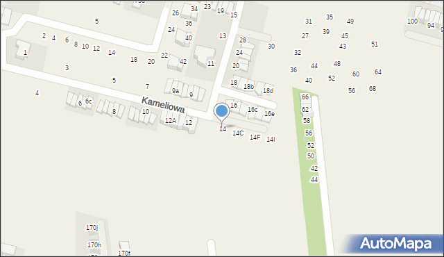 Nowa Wola, Kameliowa, 14, mapa Nowa Wola