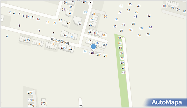 Nowa Wola, Kameliowa, 14D, mapa Nowa Wola