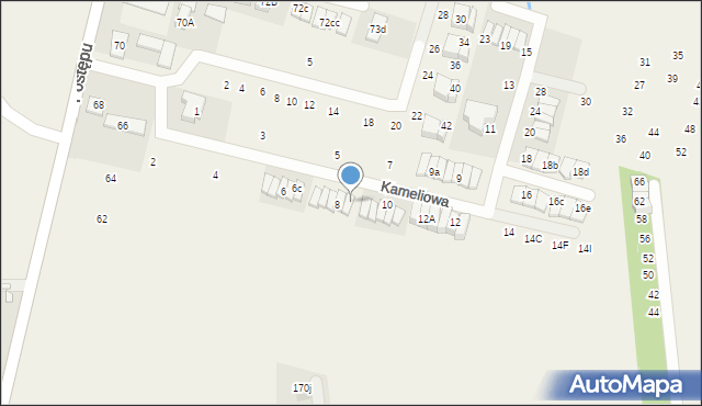 Nowa Wola, Kameliowa, 8d, mapa Nowa Wola