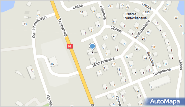 Nowe, Kasztanowa, 5, mapa Nowe