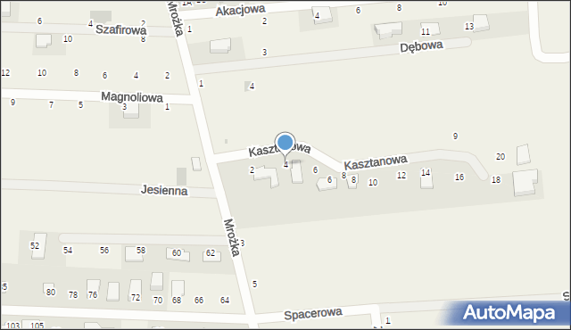 Nowe Chechło, Kasztanowa, 4, mapa Nowe Chechło