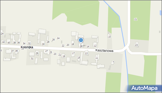 Nowe Chrusty, Kasztanowa, 16, mapa Nowe Chrusty