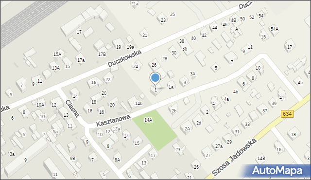 Nowe Lipiny, Kasztanowa, 1, mapa Nowe Lipiny