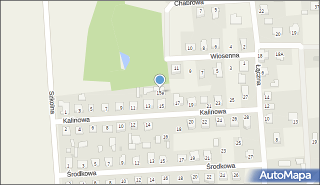 Nowe Miszewo, Kalinowa, 15a, mapa Nowe Miszewo