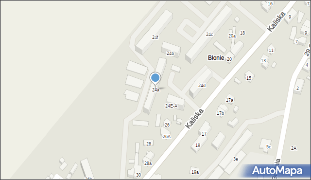 Nowe Skalmierzyce, Kaliska, 24a, mapa Nowe Skalmierzyce