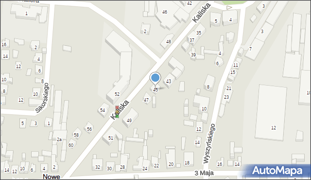 Nowe Skalmierzyce, Kaliska, 45, mapa Nowe Skalmierzyce