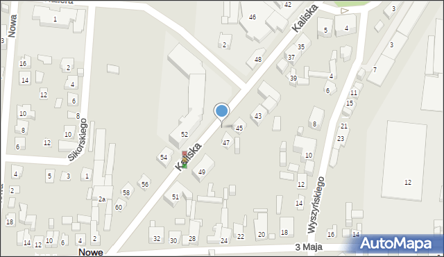 Nowe Skalmierzyce, Kaliska, 50, mapa Nowe Skalmierzyce
