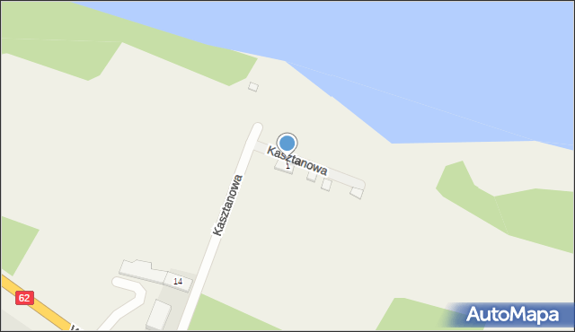Nowy Duninów, Kasztanowa, 1, mapa Nowy Duninów