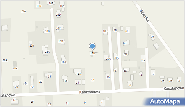 Nowy Krępiec, Kasztanowa, 12b, mapa Nowy Krępiec