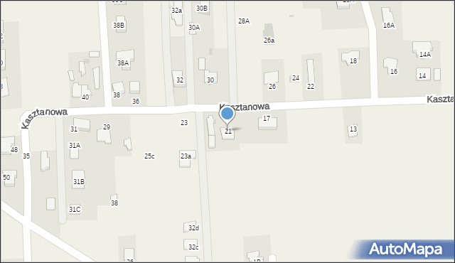 Nowy Krępiec, Kasztanowa, 21, mapa Nowy Krępiec