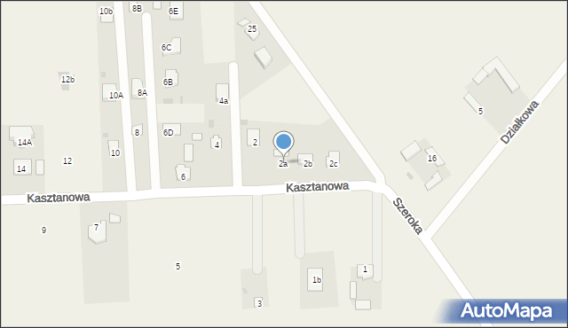 Nowy Krępiec, Kasztanowa, 2a, mapa Nowy Krępiec