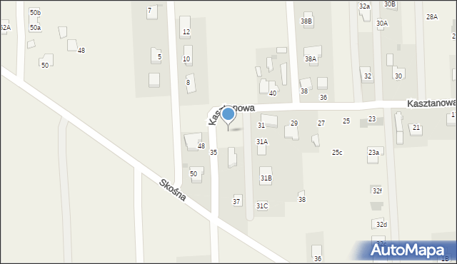 Nowy Krępiec, Kasztanowa, 33, mapa Nowy Krępiec