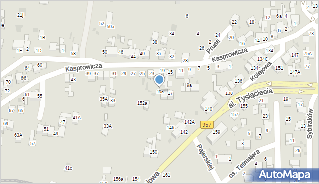 Nowy Targ, Kasprowicza Jana, 19a, mapa Nowego Targu