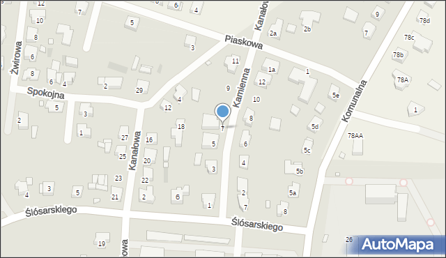 Nowy Tomyśl, Kamienna, 7, mapa Nowy Tomyśl