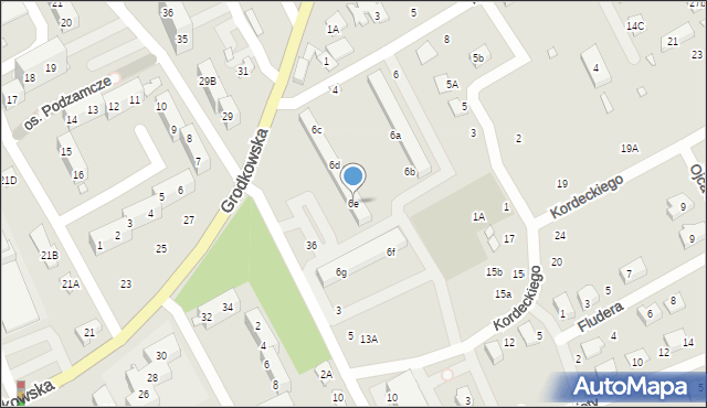 Nysa, Kaczkowskiego Zygmunta, 6e, mapa Nysy