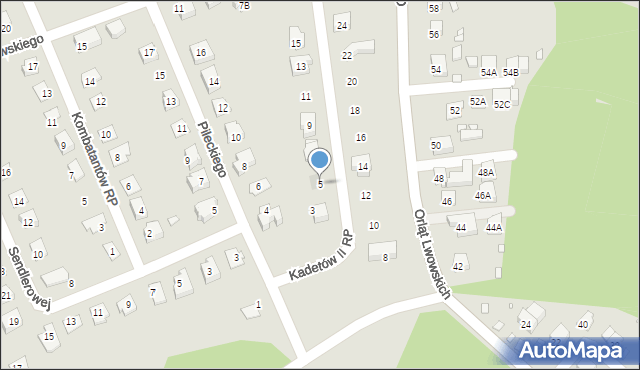 Nysa, Kadetów II RP, 5, mapa Nysy