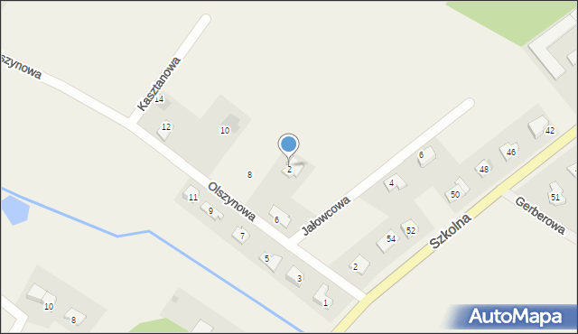 Obrowo, Kasztanowa, 2, mapa Obrowo