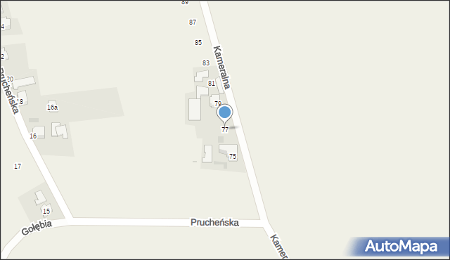 Ochaby Wielkie, Kameralna, 77, mapa Ochaby Wielkie