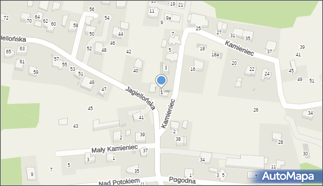 Ochojno, Kamieniec, 1, mapa Ochojno