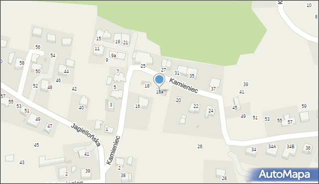 Ochojno, Kamieniec, 18a, mapa Ochojno