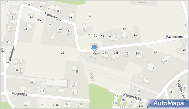 Ochojno, Kamieniec, 34, mapa Ochojno