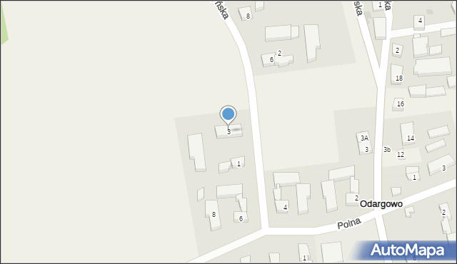 Odargowo, Kartoszyńska, 3, mapa Odargowo