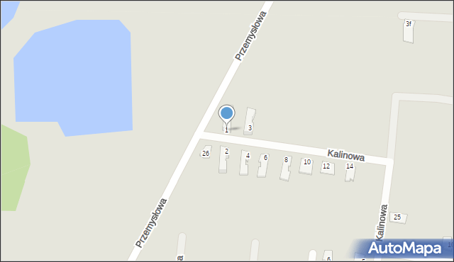 Odolanów, Kalinowa, 1, mapa Odolanów