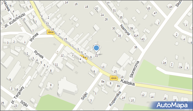 Odolanów, Kaliska, 11, mapa Odolanów