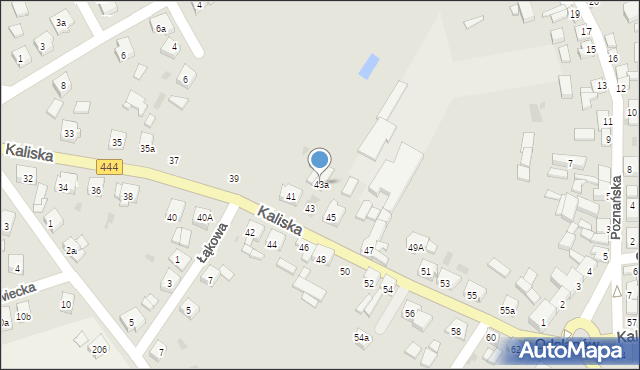 Odolanów, Kaliska, 43a, mapa Odolanów