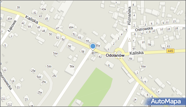 Odolanów, Kaliska, 60, mapa Odolanów