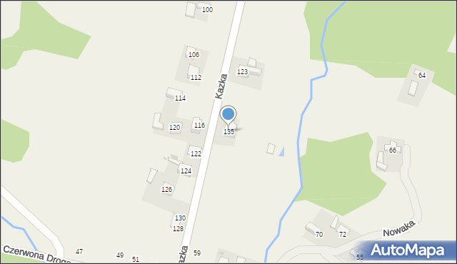 Okocim, Kazka Fr., ks., 135, mapa Okocim