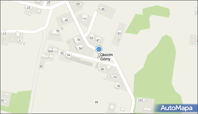 Okocim, Kazka Fr., ks., 70, mapa Okocim