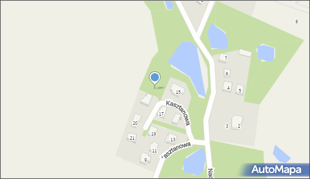 Okole, Kasztanowa, 16, mapa Okole