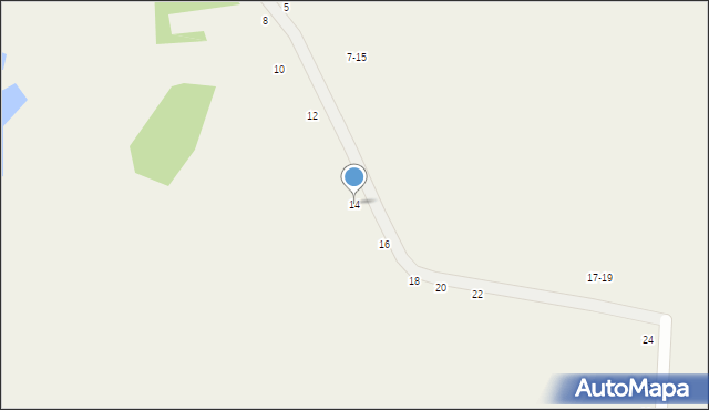 Okszów-Kolonia, Kalinowa, 14, mapa Okszów-Kolonia