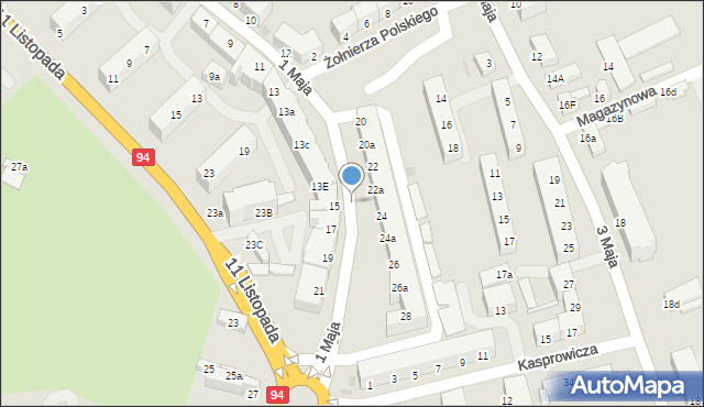 Oława, Kasprowicza Jana, 2o, mapa Oława