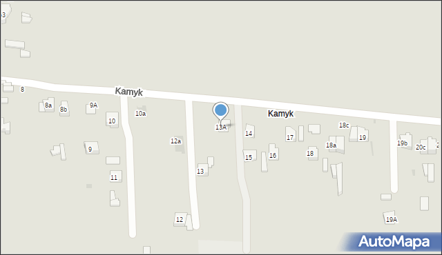 Olkusz, Kamyk, 13A, mapa Olkusz