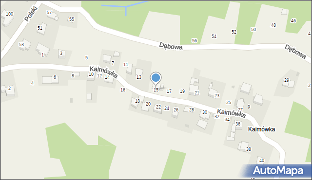 Olszowice, Kaimówka, 15, mapa Olszowice