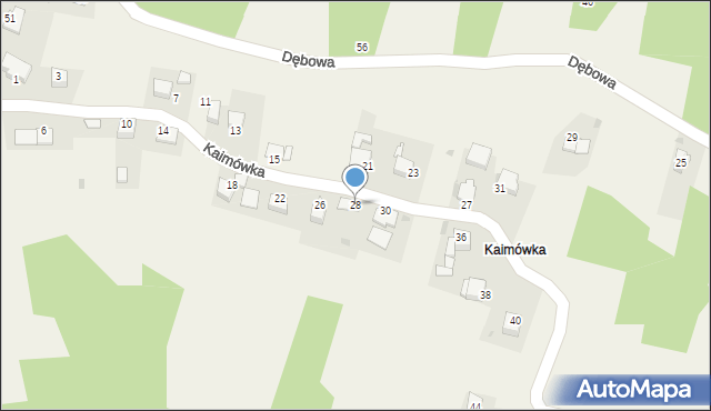 Olszowice, Kaimówka, 28, mapa Olszowice