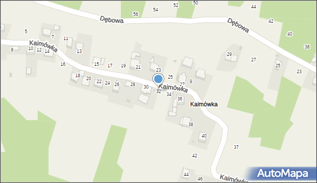 Olszowice, Kaimówka, 32, mapa Olszowice