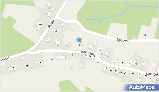 Olszowice, Kaimówka, 5, mapa Olszowice