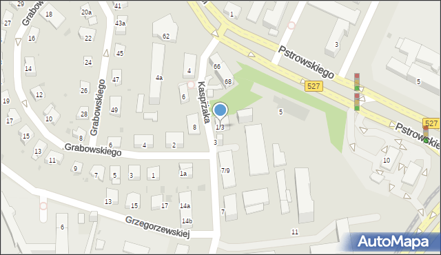 Olsztyn, Kasprzaka Marcina, 1/3, mapa Olsztyna