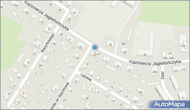 Olsztyn, Kazimierza Jagiellończyka, 23, mapa Olsztyna