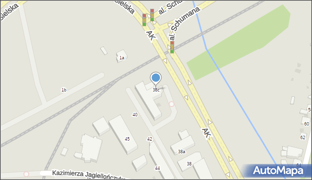 Olsztyn, Kazimierza Jagiellończyka, 38c, mapa Olsztyna