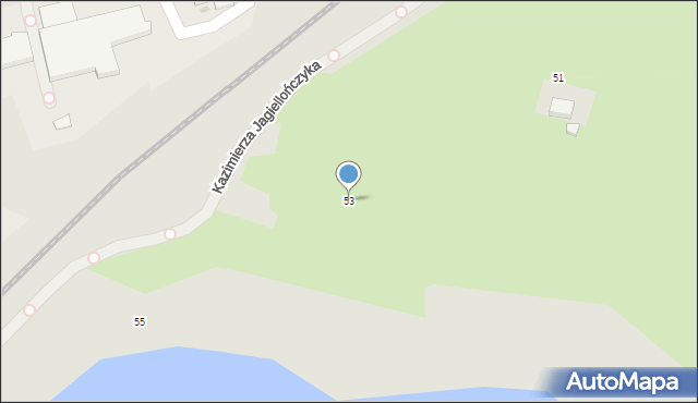 Olsztyn, Kazimierza Jagiellończyka, 53, mapa Olsztyna