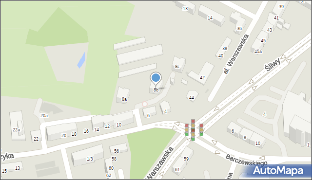 Olsztyn, Kazimierza Jagiellończyka, 8b, mapa Olsztyna