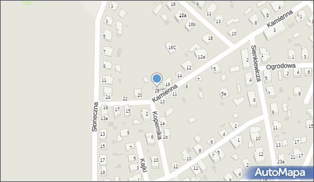 Olsztynek, Kamienna, 18, mapa Olsztynek