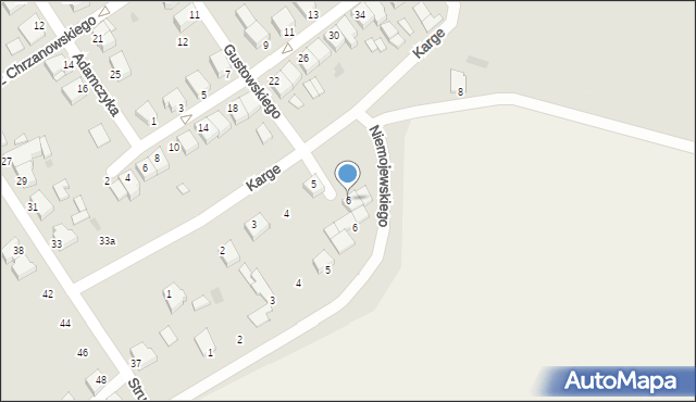 Opalenica, Karge Józefa, gen., 6, mapa Opalenica